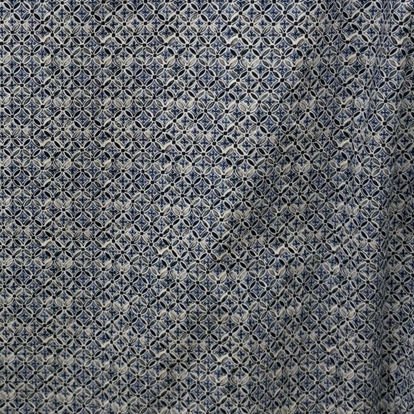 NWT COASTAORO Mens Short Sleeve Button Down Blue Geometric Shirt 100% Cotton - Picture 5 of 6